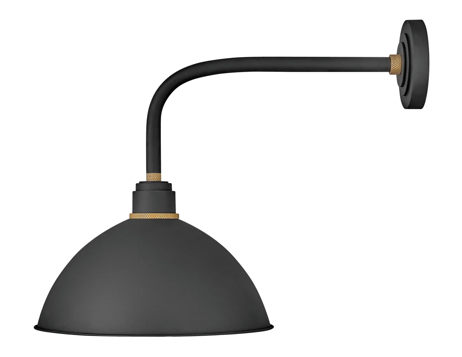 Foundry Dome LED Barn Light in Textured Black