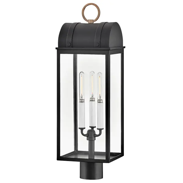The Campbell post mount brings timeless carriage house charm to outdoor spaces with its bold arched roof and traditional candelabra styling. LED technology provides energy-efficient illumination while maintaining authentic period aesthetics.