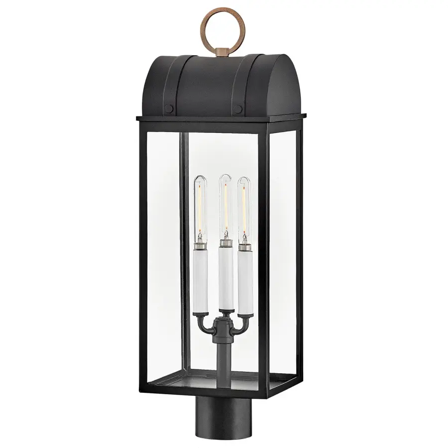 Campbell LED Post Mount in Black