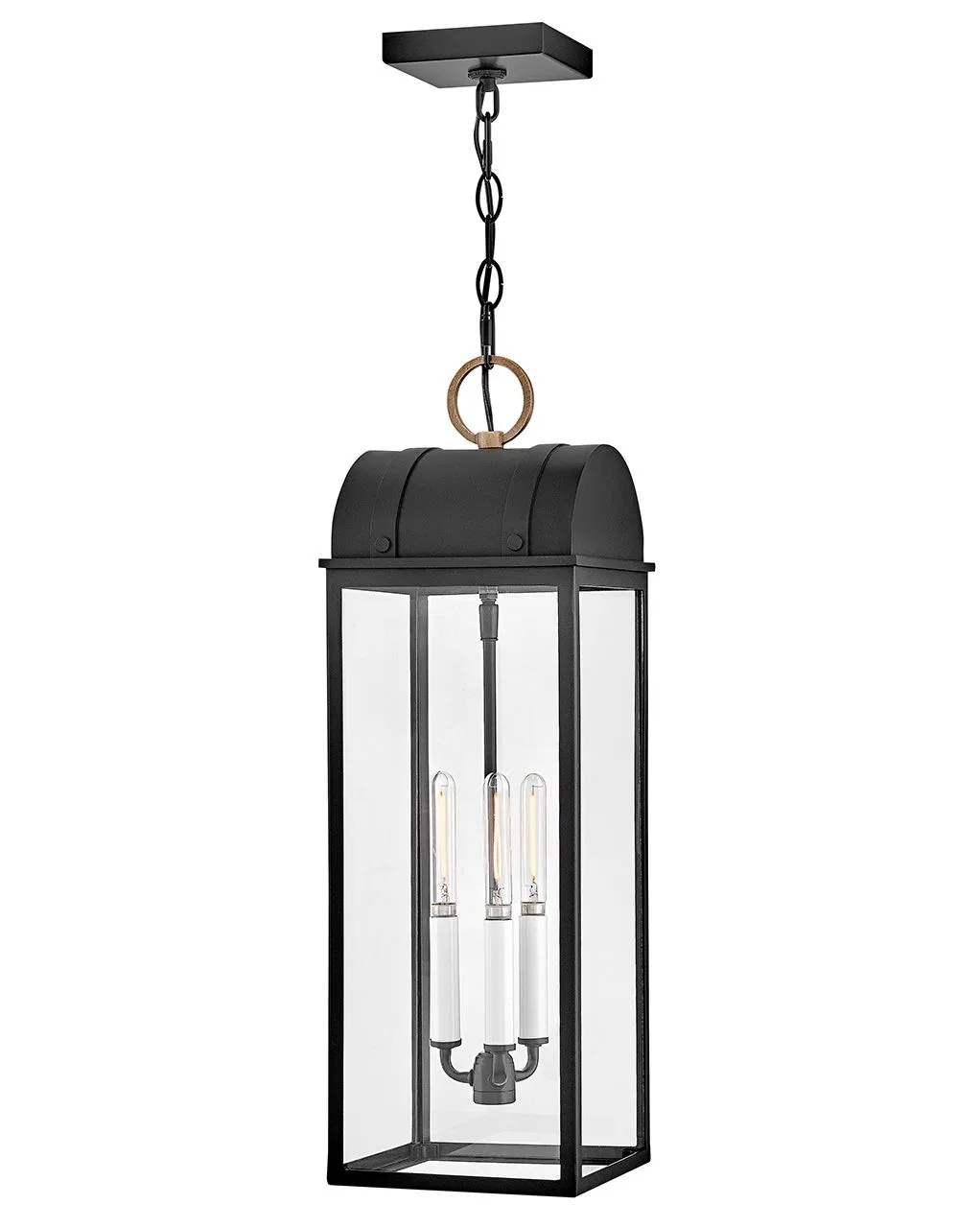Campbell LED Hanging Lantern in Black