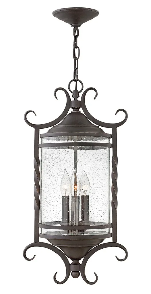 Casa LED Hanging Lantern in Olde Black