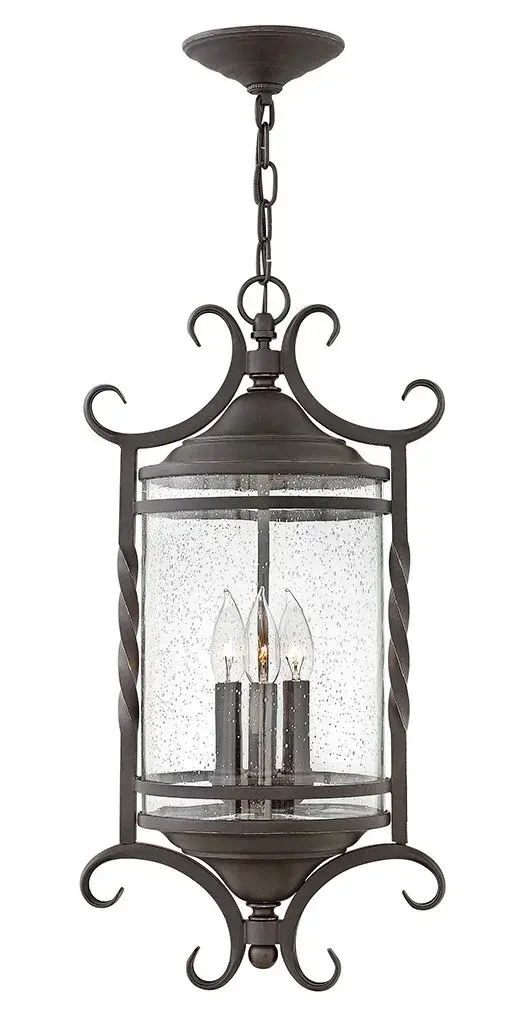 Casa LED Hanging Lantern in Olde Black