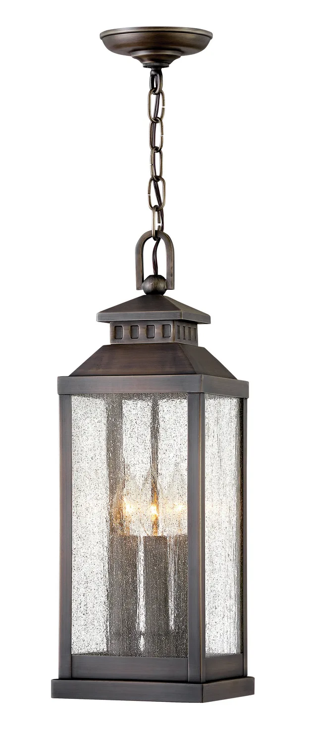 Revere LED Hanging Lantern in Blackened Brass