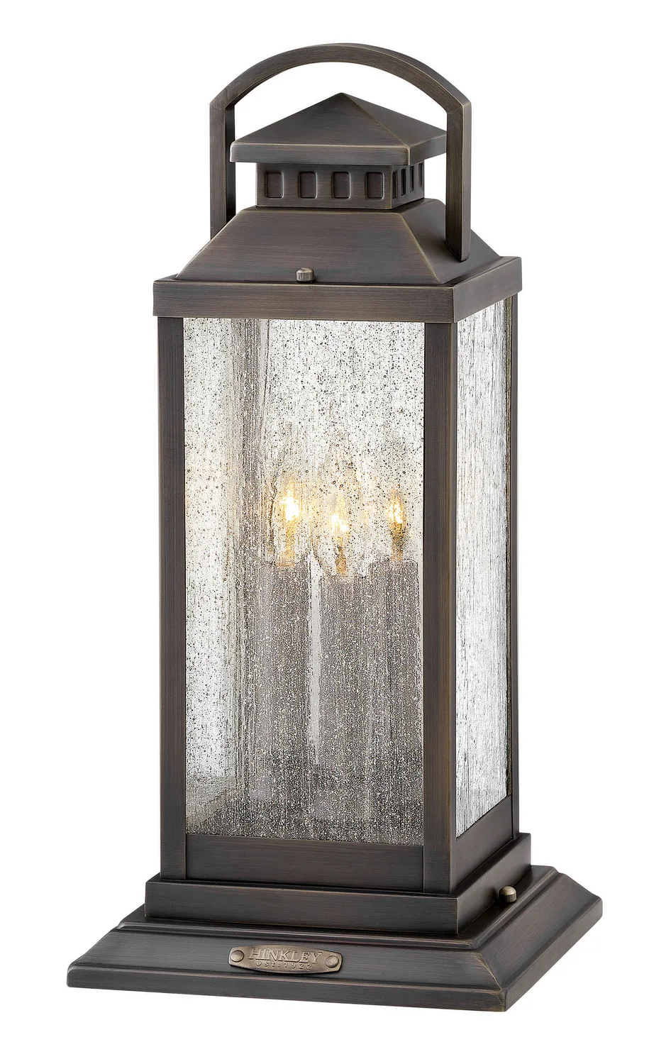 Revere LED Pier Mount in Blackened Brass