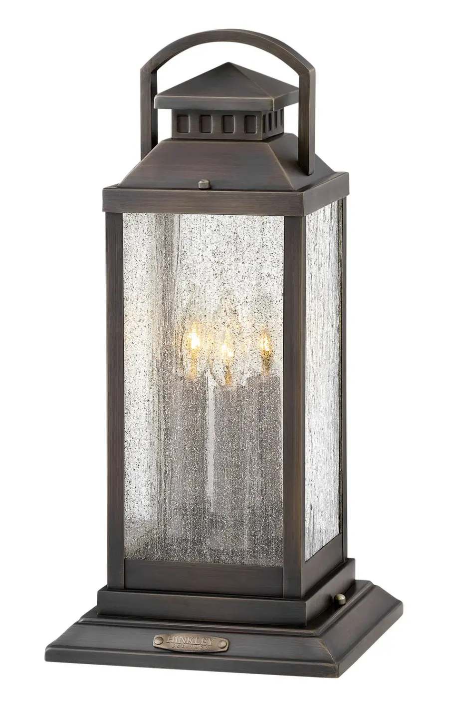 Revere LED Pier Mount in Blackened Brass