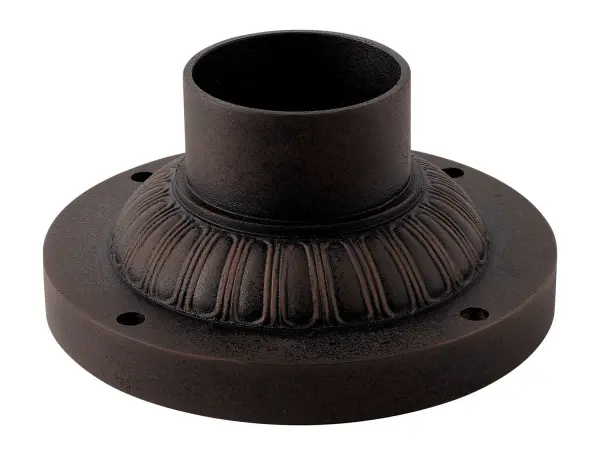 A compact, weather-resistant pier mount base designed for outdoor post lights. The mocha finish aluminum construction provides reliable support in all weather conditions with wet location rating.