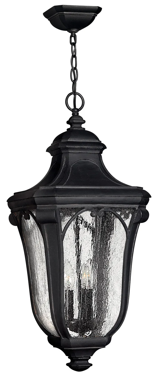 Trafalgar LED Hanging Lantern in Museum Black