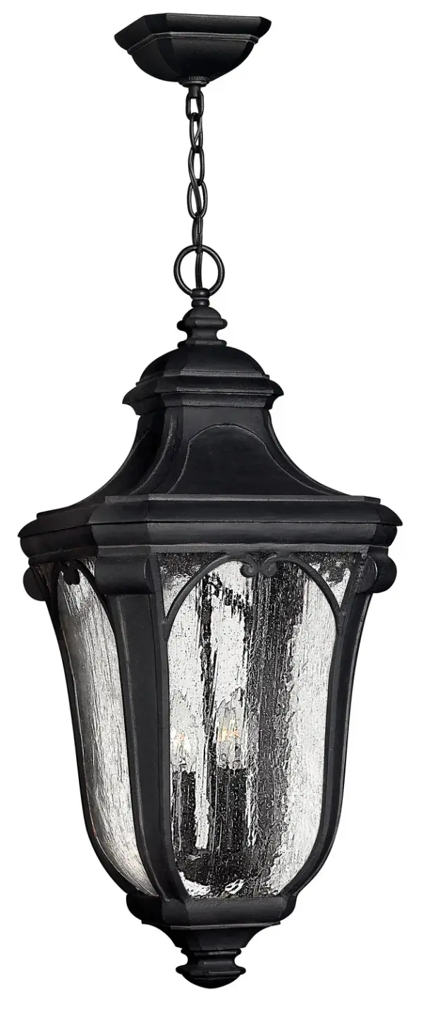 Trafalgar LED Hanging Lantern in Museum Black