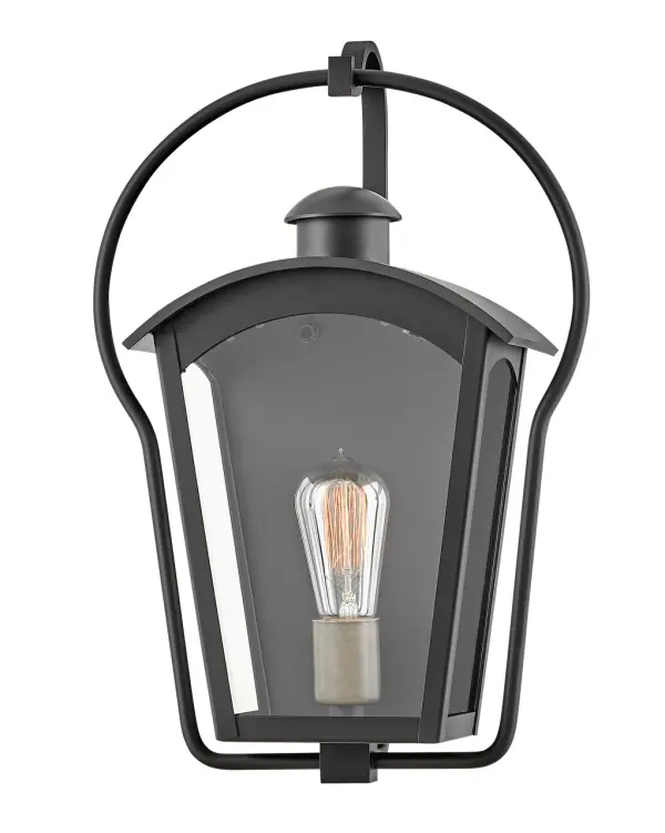 Yale LED Outdoor Wall Lantern in Black