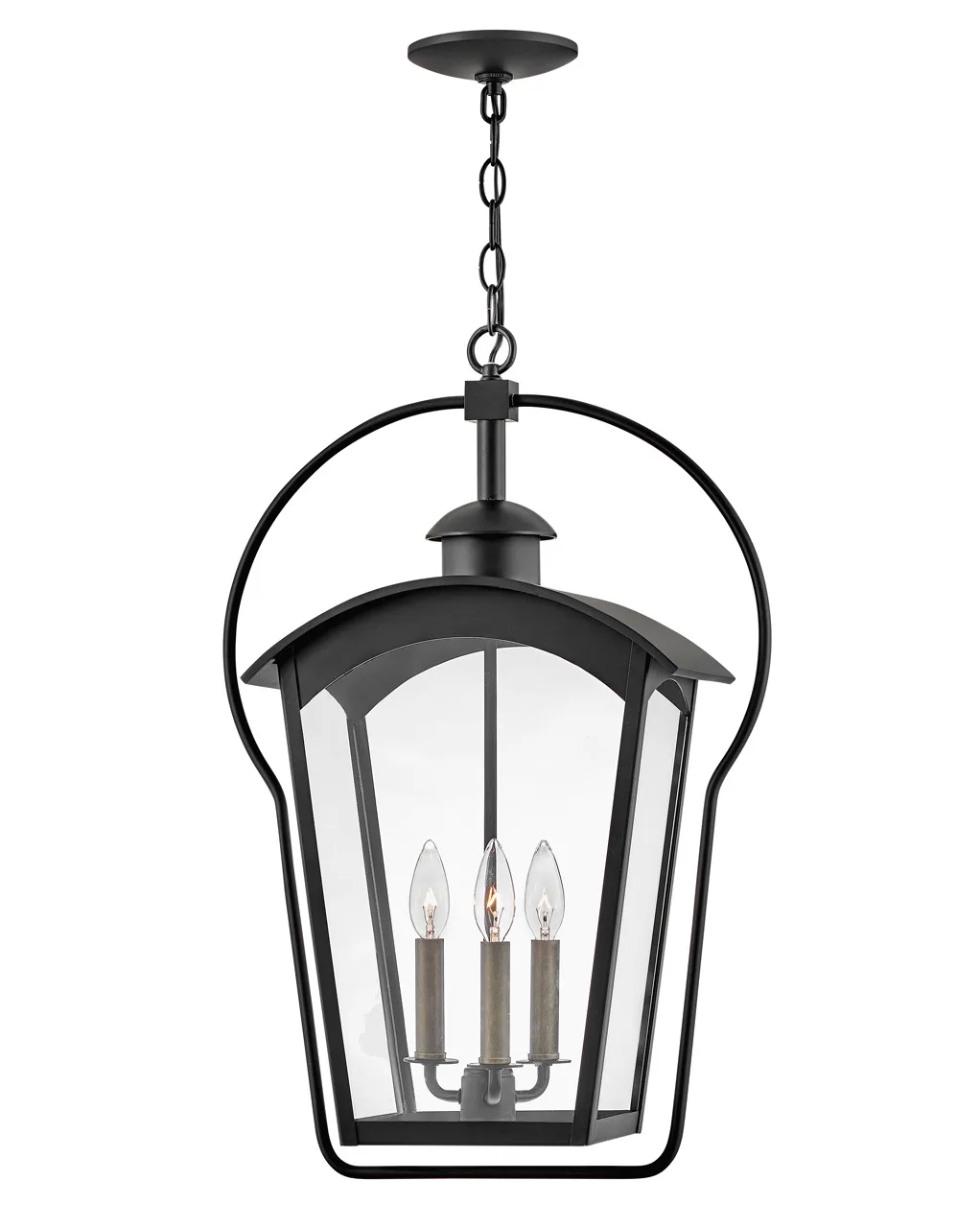 Yale LED Hanging Lantern in Black