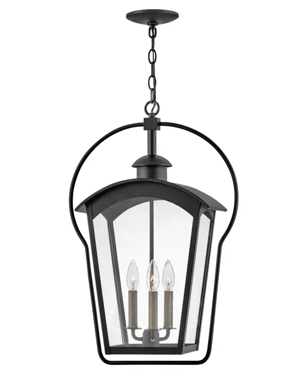 Yale LED Hanging Lantern in Black