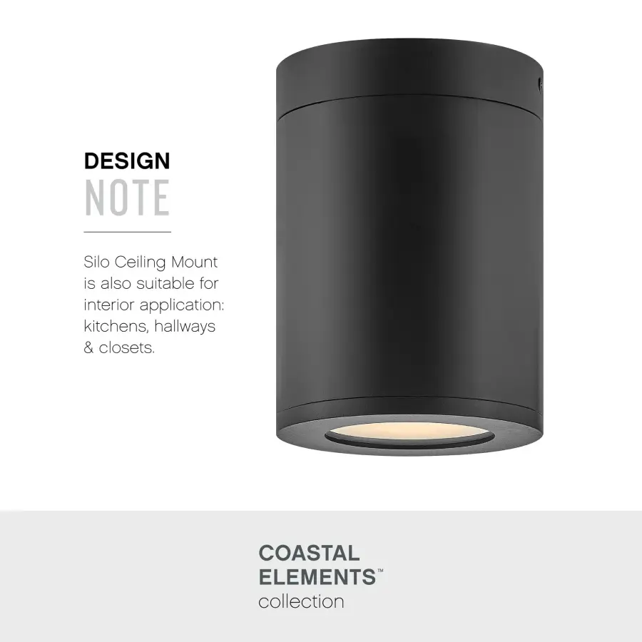 Silo LED Flush Mount in Black - Image 2