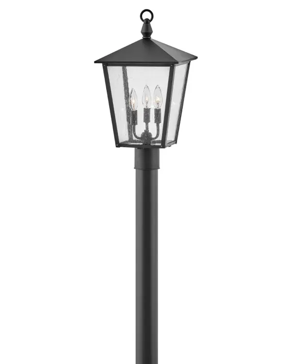 The Huntersfield LED Post Lantern combines traditional European design with modern LED efficiency. Its oversized cast arm and clear seedy glass create an elegant outdoor lighting solution with wet-rated durability.