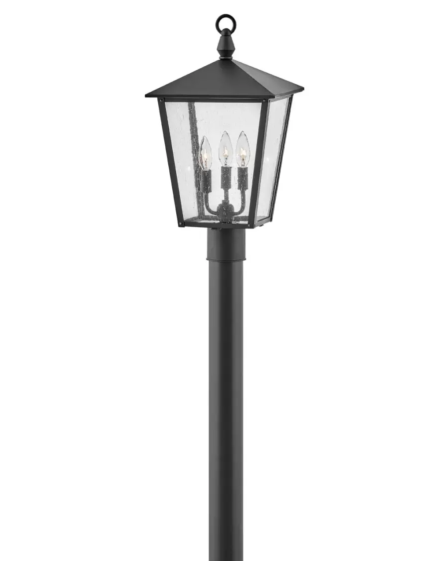 Huntersfield LED Post Top or Pier Mount Lantern in Black