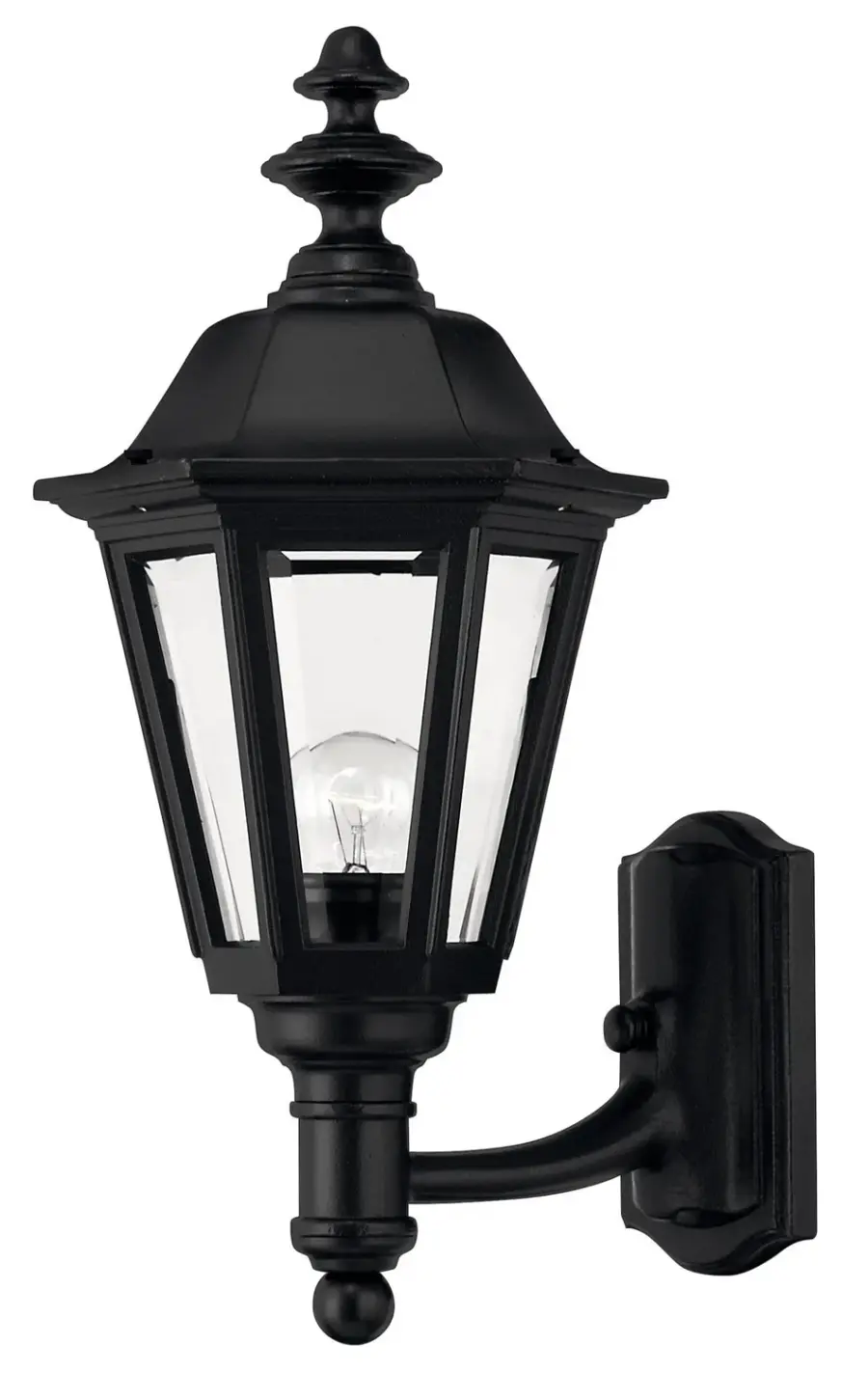 Manor House LED Outdoor Wall Lantern in Black