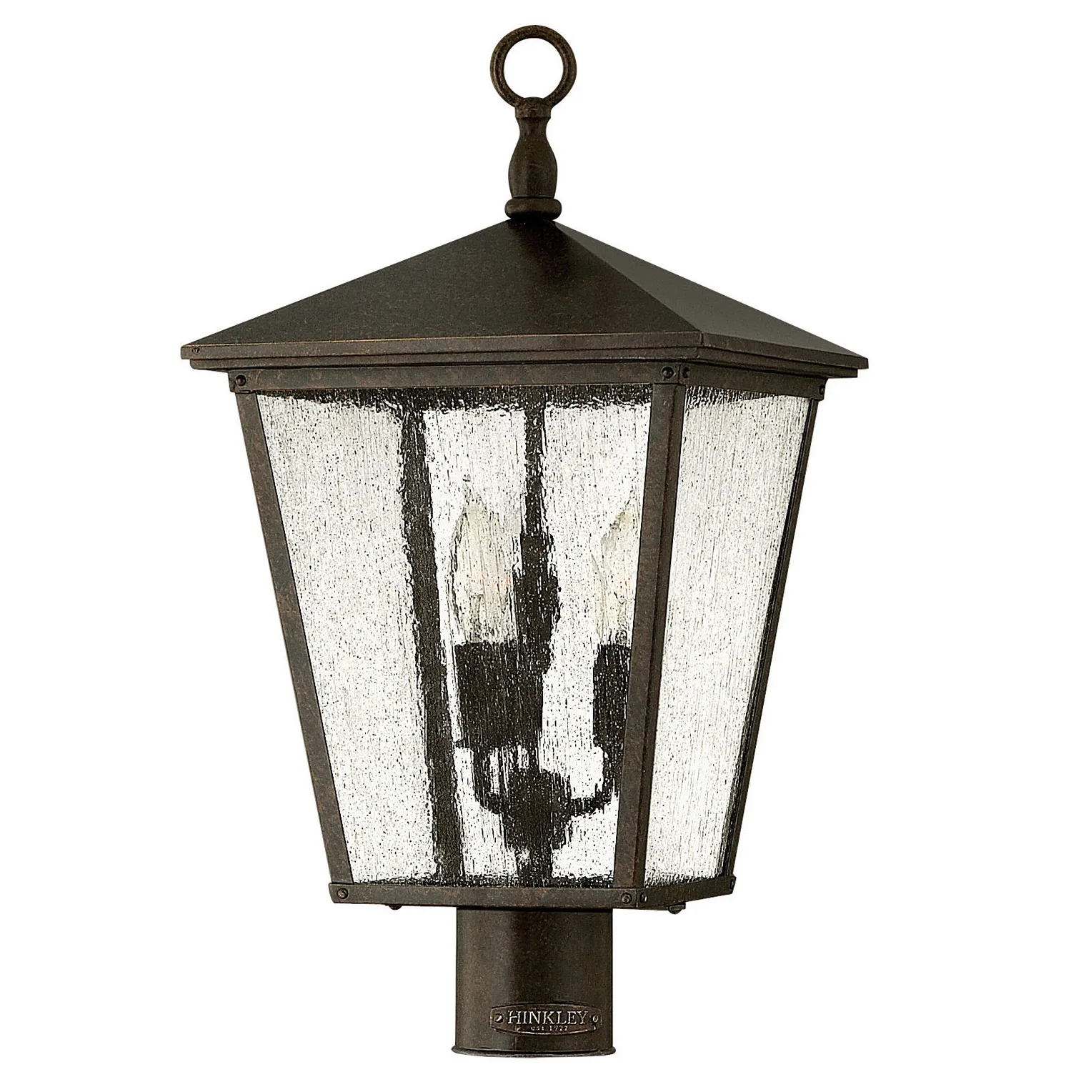 Trellis LED Post Top or Pier Mount Lantern in Regency Bronze