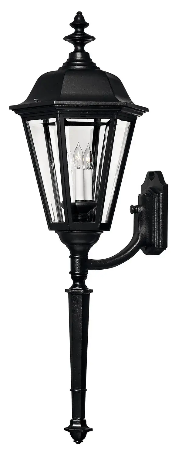 Manor House LED Outdoor Wall Lantern in Black