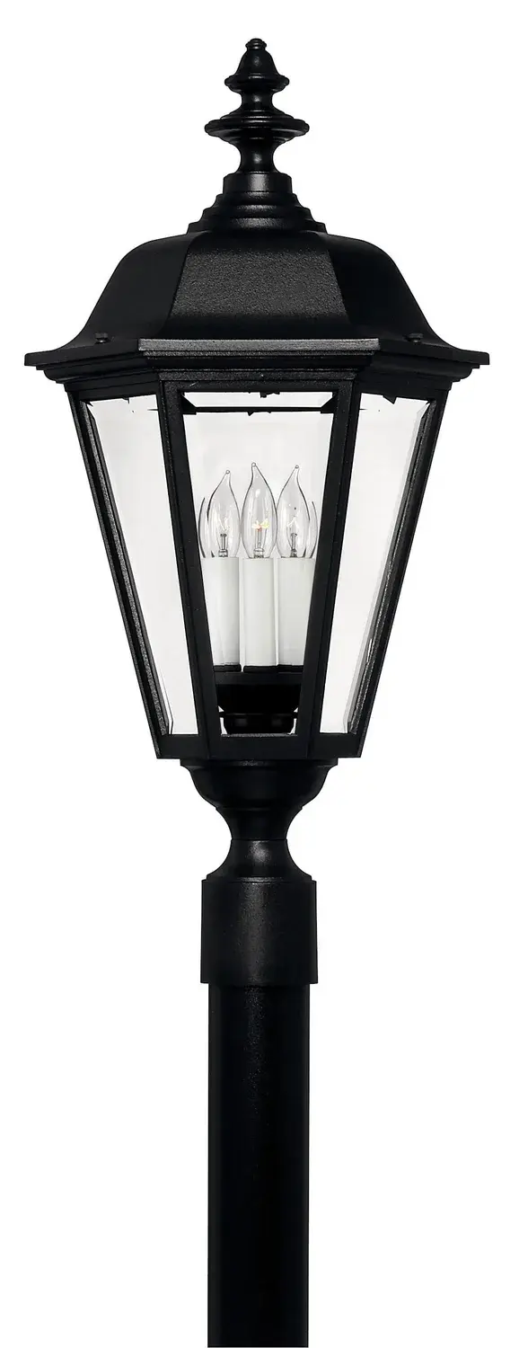 The Manor House LED Post Lantern combines timeless design with modern LED efficiency. Its cast aluminum construction and wet-rated certification ensure long-lasting outdoor performance, while clear beveled glass panels provide elegant illumination.