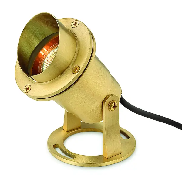 This compact submersible accent light delivers focused illumination for water features and landscape elements. Solid brass construction ensures durability in wet environments, while the energy-efficient LED provides reliable performance.