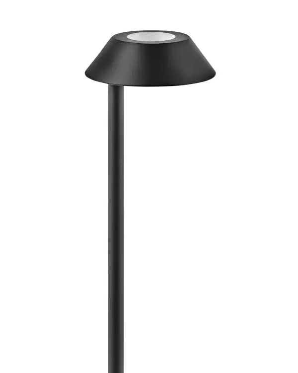 The Aura LED Path Light combines contemporary design with practical outdoor lighting. Its integrated LED delivers warm 2700K light with excellent color rendering, while the aluminum construction and wet rating ensure long-lasting performance.