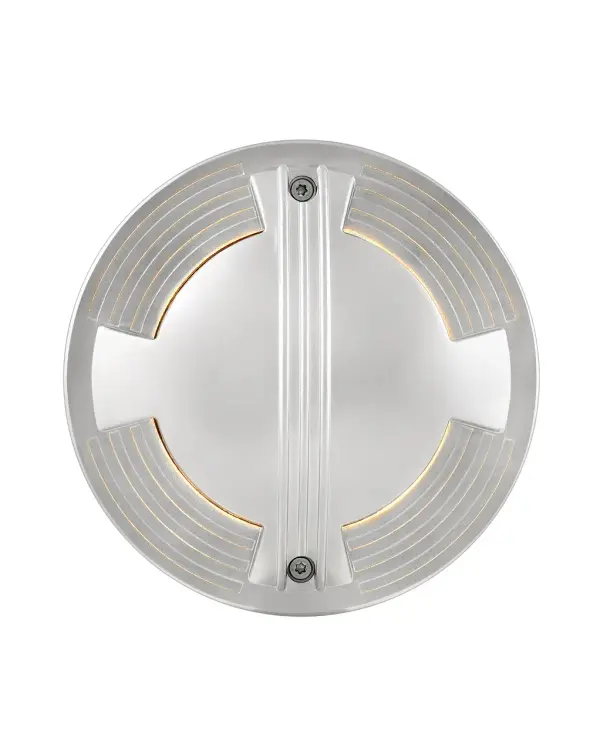 The Flare LED Well Light combines durability with efficient lighting, featuring 316 stainless steel construction and drive-over capability up to 4000 lbs. Its integrated LED provides warm 3000K illumination with 40,000-hour lifespan.