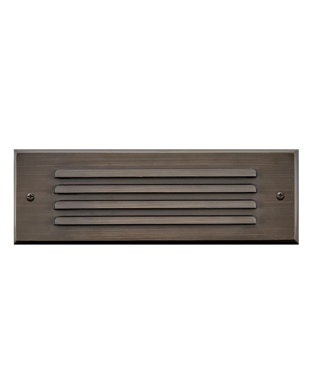 Louvered Brick Light LED Flush Step Light in Matte Bronze