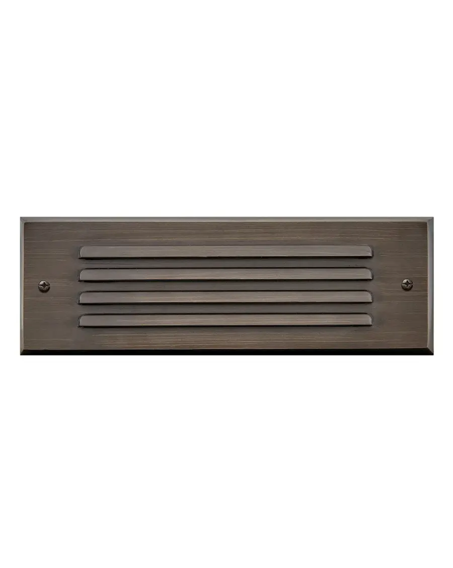 Louvered Brick Light LED Flush Step Light in Matte Bronze