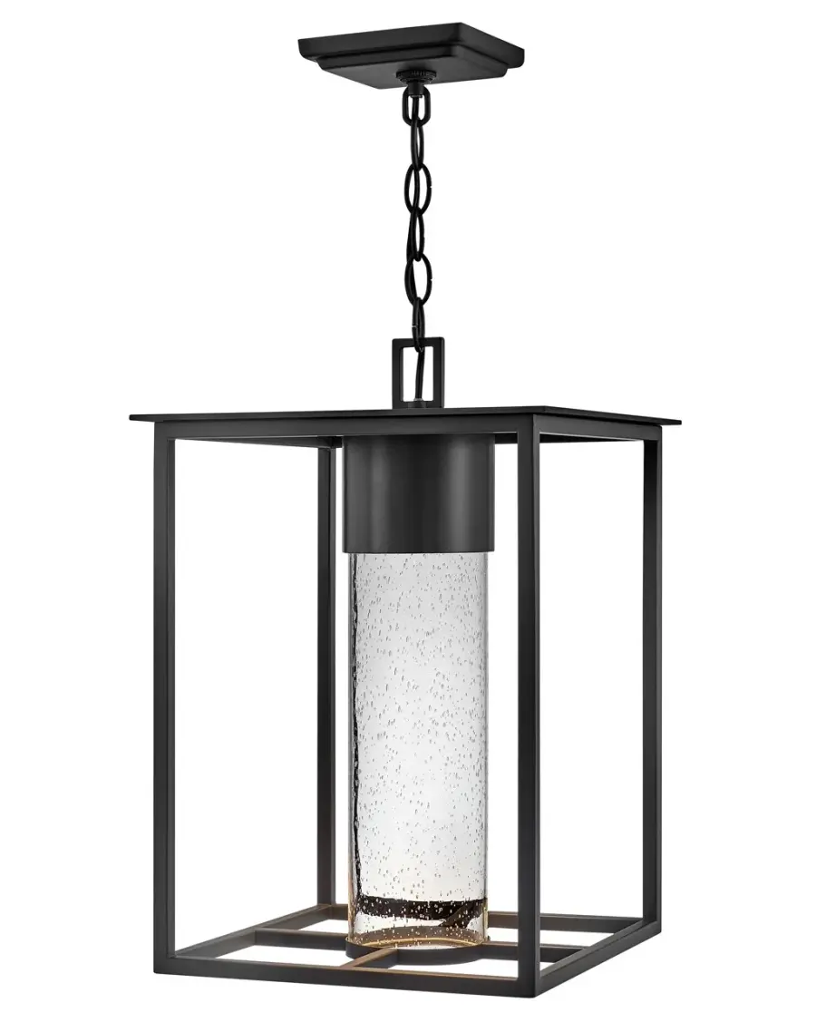 Coen LED Hanging Lantern in Black