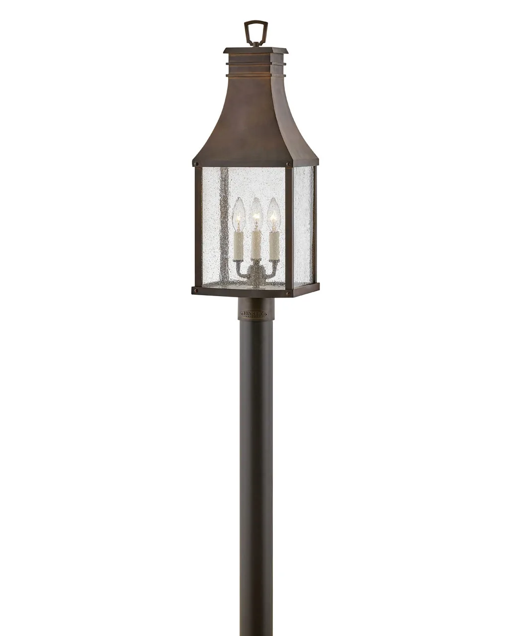 Beacon Hill LED Post Top Lantern in Blackened Copper