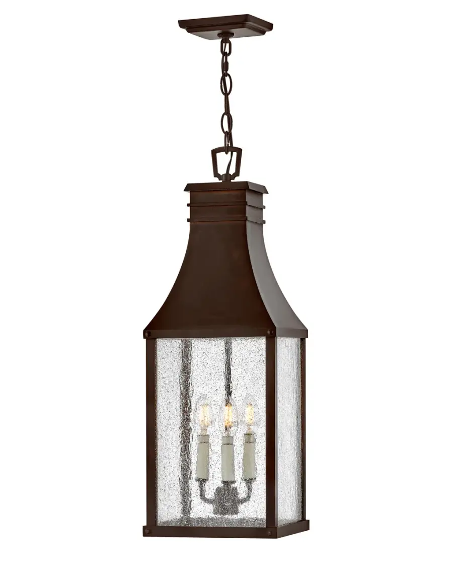 Beacon Hill LED Hanging Lantern in Blackened Copper