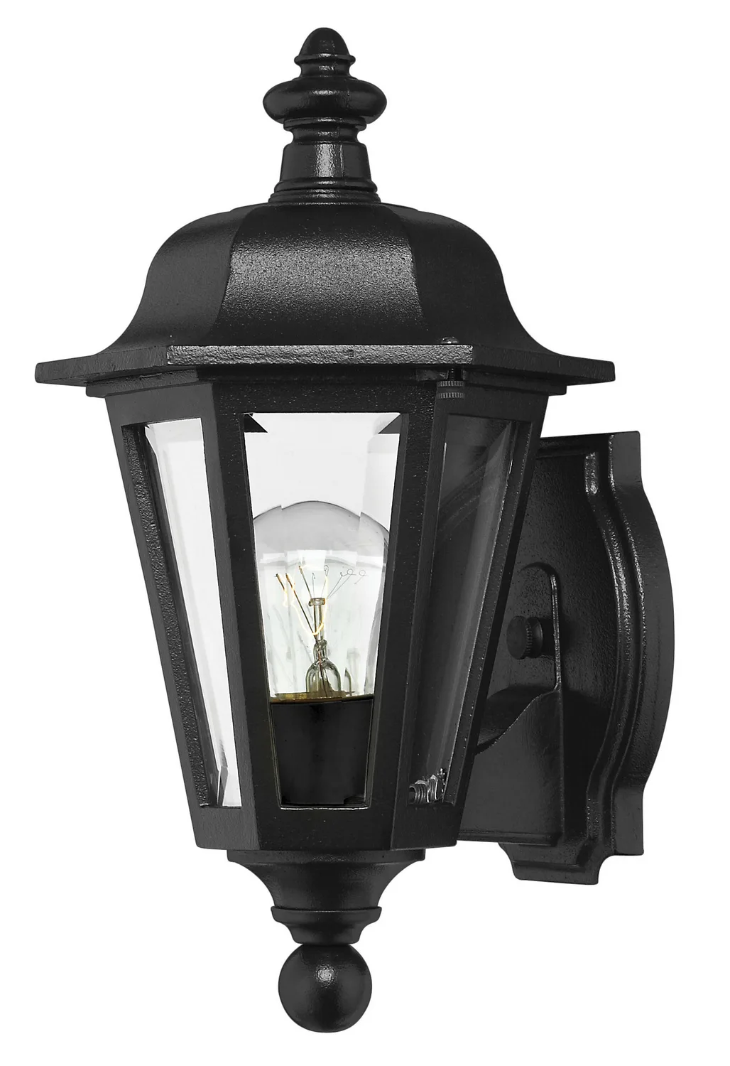 Manor House LED Outdoor Wall Lantern in Black