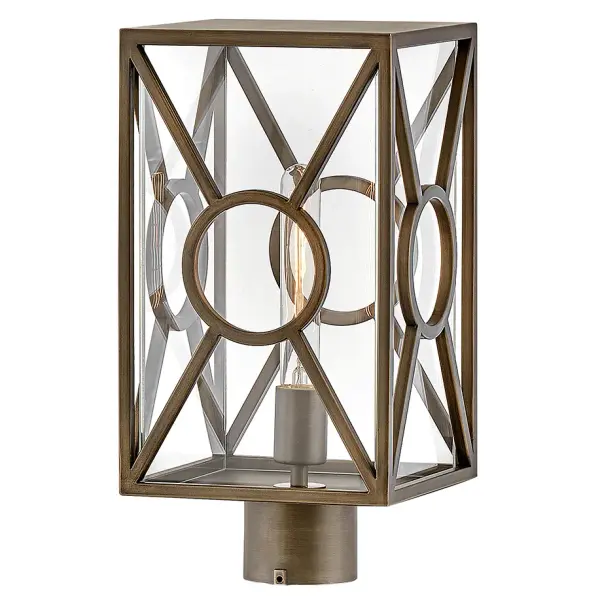 The Brixton LED Post Lantern delivers modern outdoor lighting with its oversized frame, crisp geometric lines, and elegant mitered glass. Wet-rated and rust-resistant with a 5-year warranty, it's built for lasting performance.