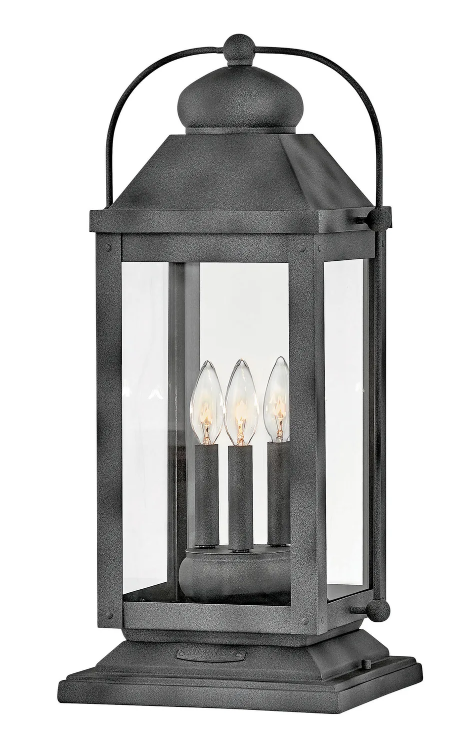 Anchorage LED Pier Mount in Aged Zinc
