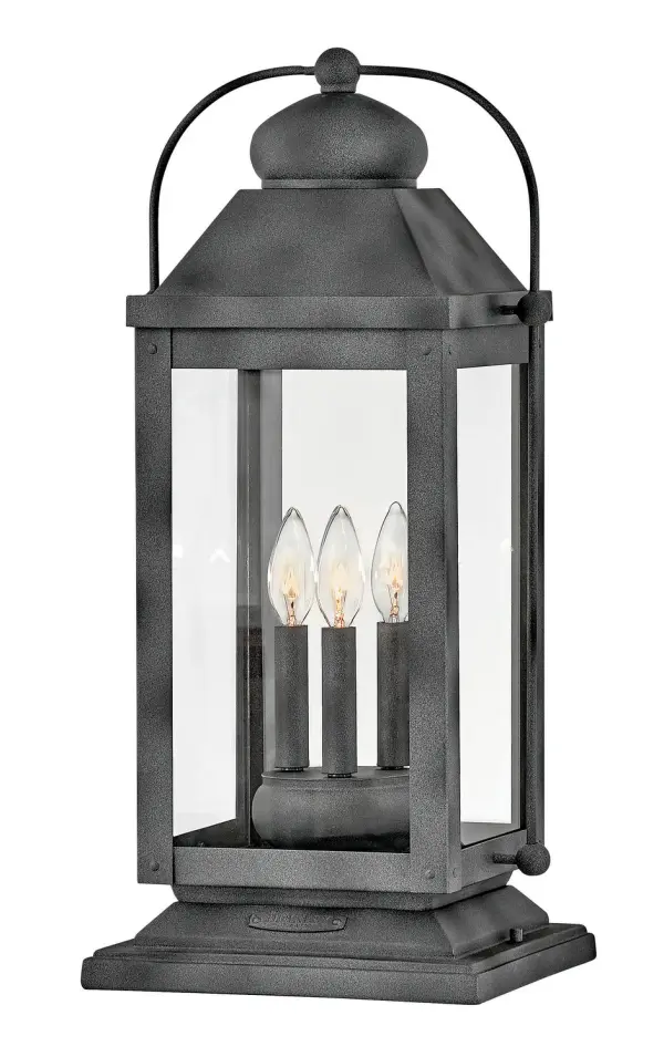 Anchorage LED Pier Mount in Aged Zinc