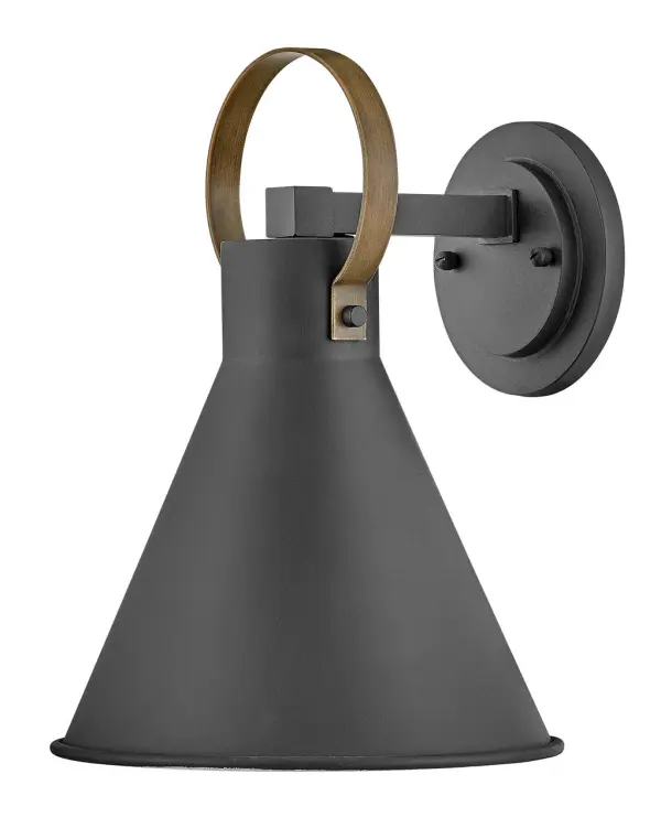 The popular Winnie design has joined our Coastal Elements outdoor collection. Winnie’s profile is simple, hardworking and meant to reflect the farmhouse style it complements so well. The Museum Black composite shade beautifully contrasts a solid brass handle, resistant to rust and corrosion with a 5-year warranty.