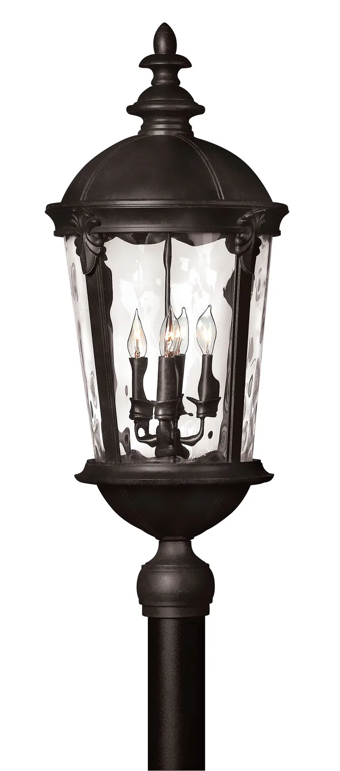 Windsor LED Post Top or Pier Mount Lantern in Black
