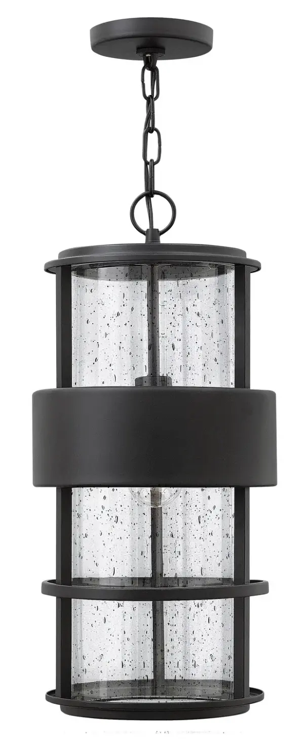 Saturn LED Hanging Lantern in Satin Black