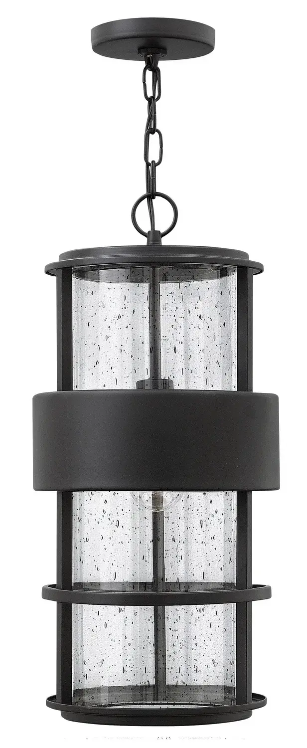 Saturn LED Hanging Lantern in Satin Black