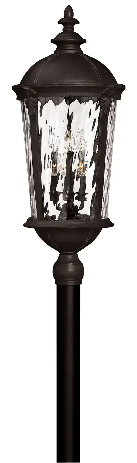 Windsor LED Post Top or Pier Mount Lantern in Black