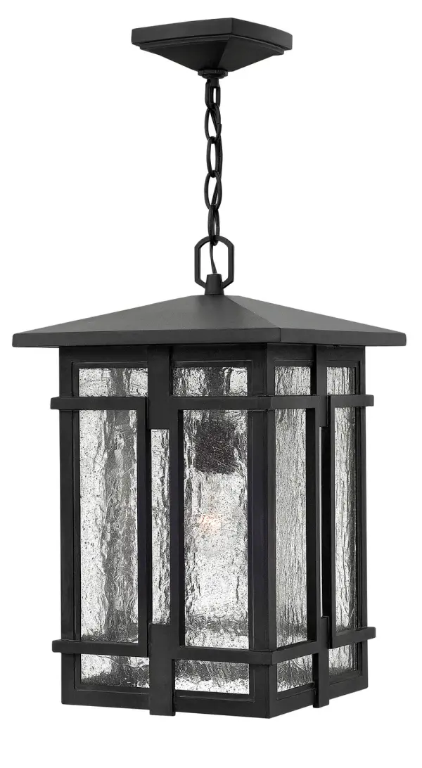 Tucker LED Hanging Lantern in Museum Black