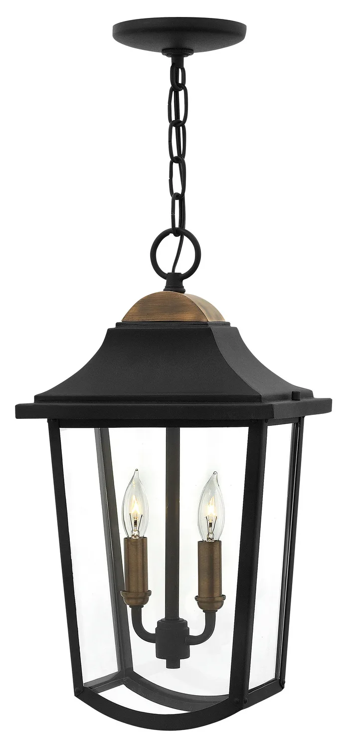 Burton LED Hanging Lantern in Black