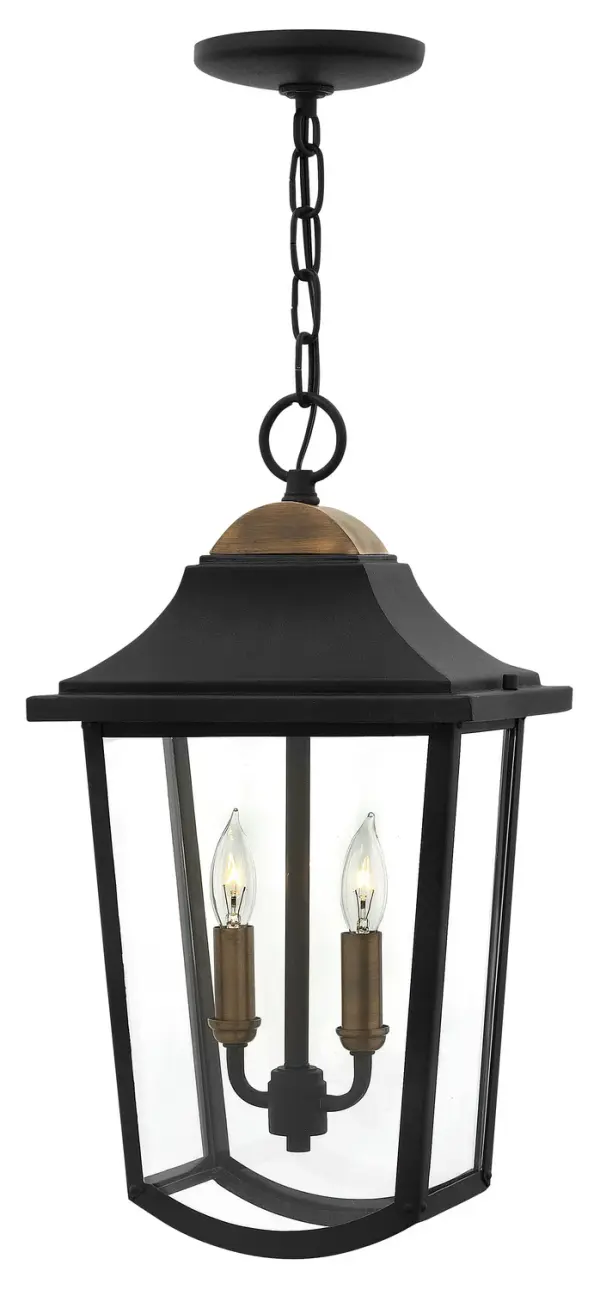 Burton LED Hanging Lantern in Black