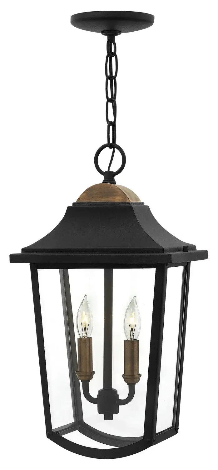 Burton LED Hanging Lantern in Black