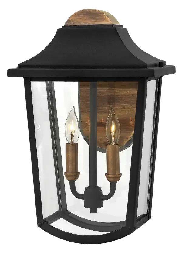 The Burton LED Wall Mount combines traditional lantern styling with modern LED technology. Cast aluminum construction with distressed copper accents and clear beveled glass creates timeless curb appeal while wet-rated certification ensures reliable performance in any weather.