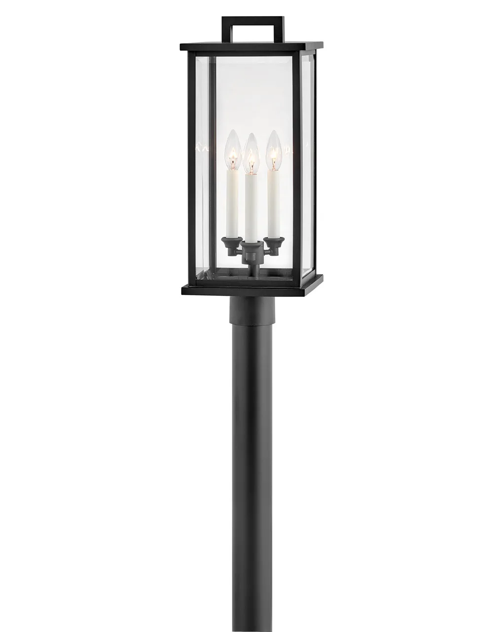Weymouth LED Post Top or Pier Mount Lantern in Black
