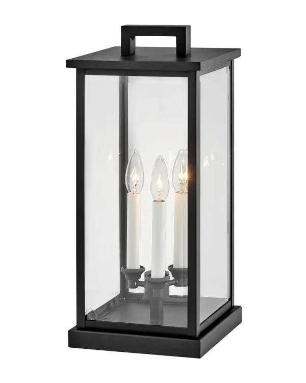Weymouth LED Pier Mount in Black