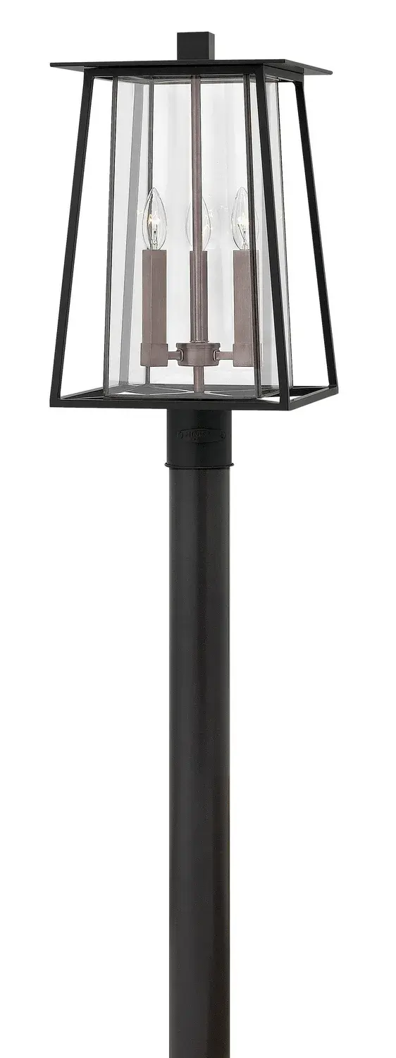 Walker brings American West aesthetics to outdoor lighting with strong angular lines and minimalist design. The two-tone aluminum and brass construction with clear bound glass creates a transitional look that works from ranch to mid-century modern homes.