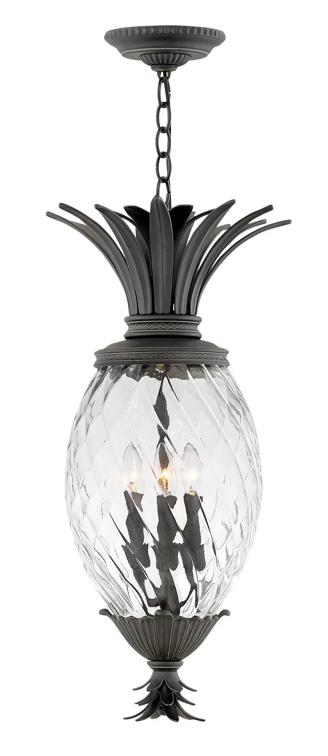 Plantation LED Hanging Lantern in Museum Black
