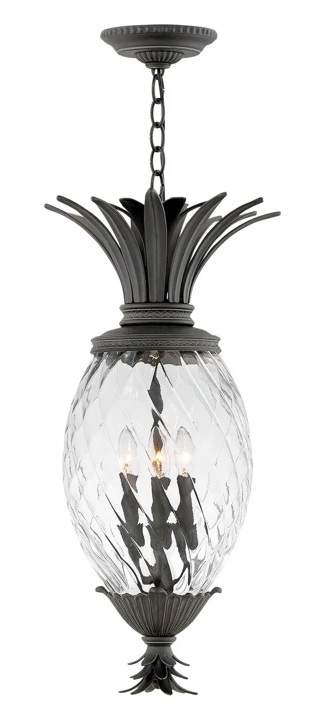 Plantation LED Hanging Lantern in Museum Black