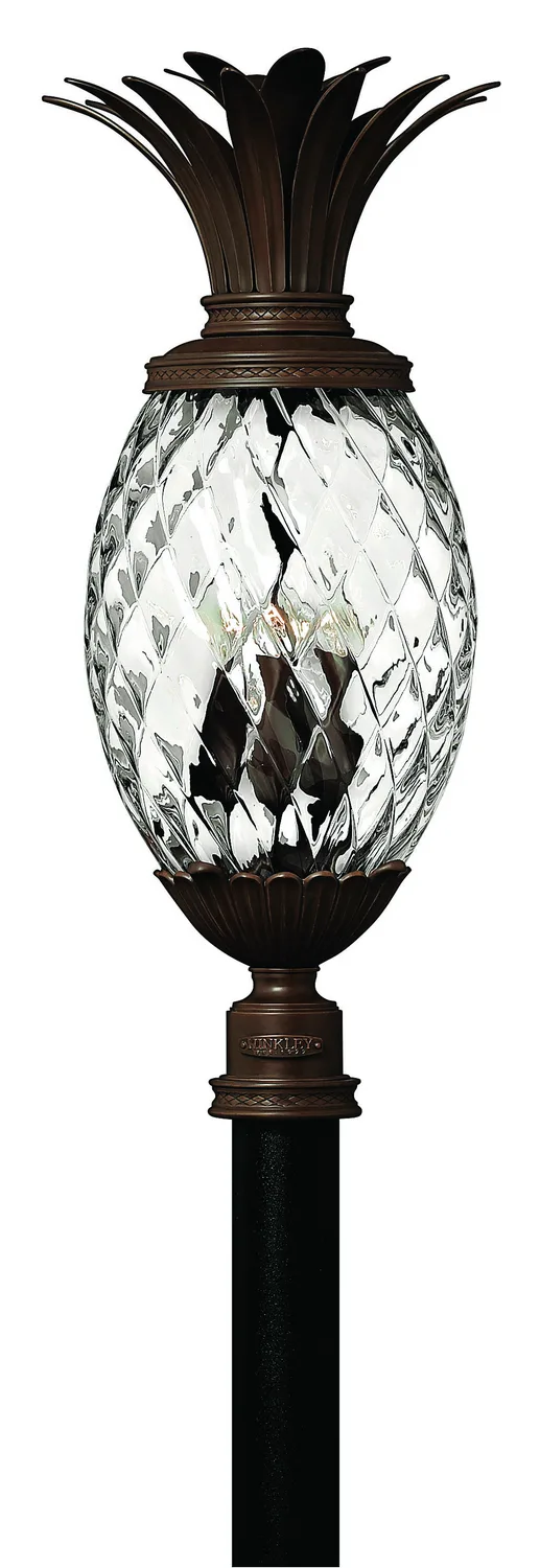 Plantation LED Post Top or Pier Mount Lantern in Copper Bronze